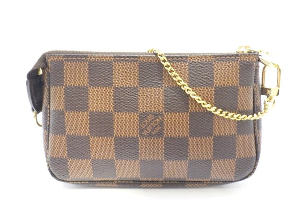 LOUIS VUITTON Bag Pochette Accessoires Pouch Clutch handle Damier
